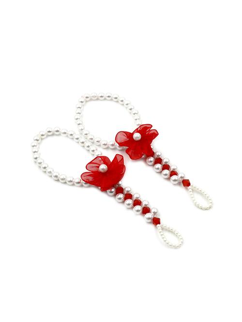 red polycarbonate anklets - 15178120 - Very Small Image - 1