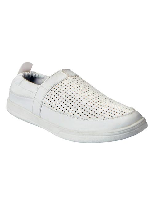 white leatherette casual slipon - 15178776 - Very Small Image - 1