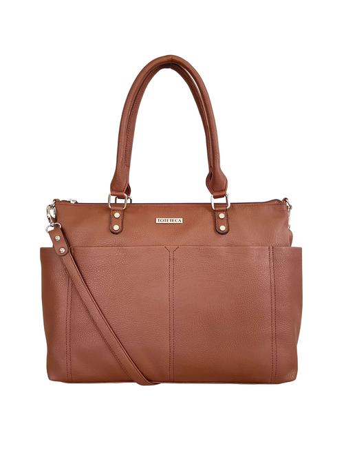 brown leatherette (pu) handbag - 15179252 - Very Small Image - 1