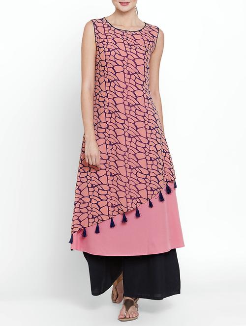 layered kurta with tassels - 15179865 - Very Small Image - 1