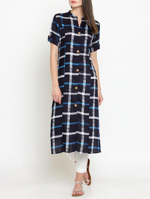 straight checkered kurta - 15179872 - Very Small Image - 1