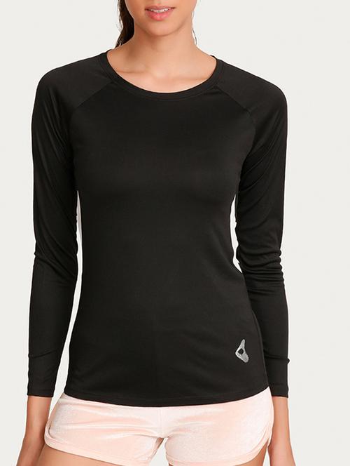 solid black raglan sleeved tee - 15180680 - Very Small Image - 1