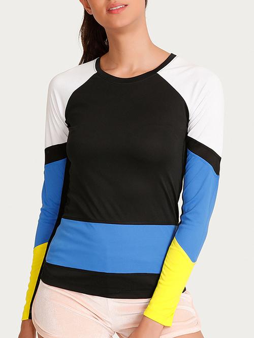 black color block tee - 15180686 - Very Small Image - 1