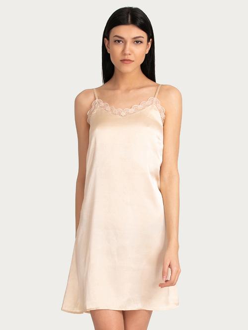beige solid sleepshirt - 15180800 - Very Small Image - 1