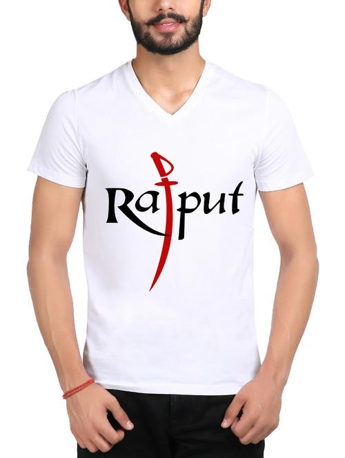 white cotton chest print tshirt - 15181057 - Very Small Image - 1