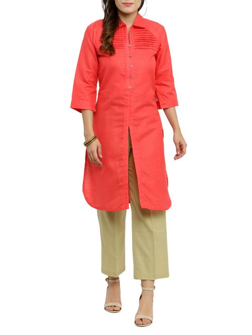 design yoke kurta with pant set - 15182786 - Very Small Image - 1