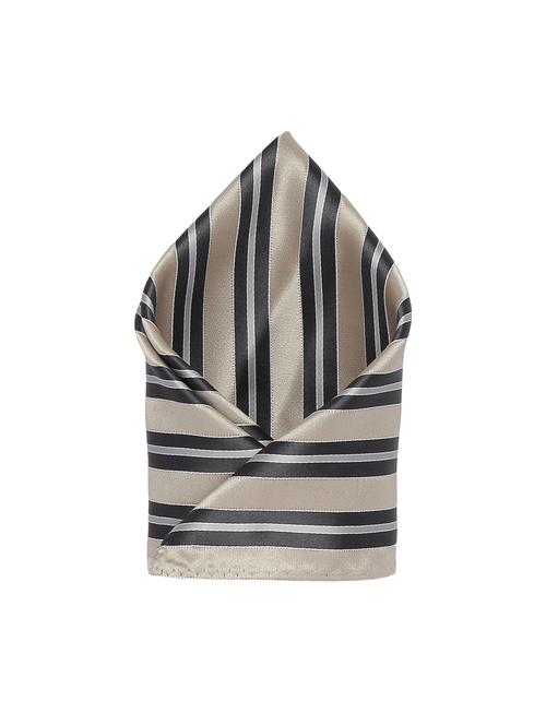 beigeblack polyester pocketsquare - 15183710 - Very Small Image - 1