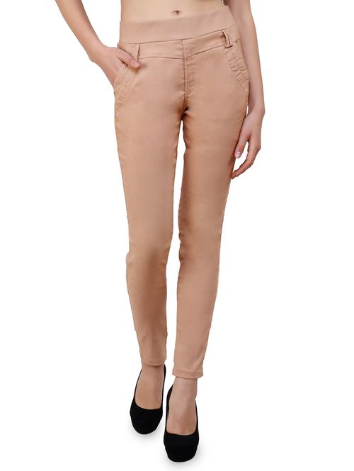 beige cotton jeggings - 15183947 - Very Small Image - 1