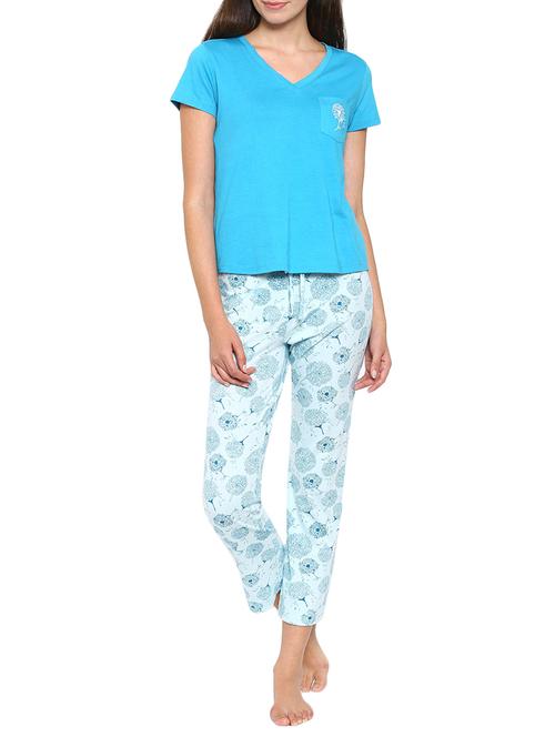 blue cotton nightwear set - 15188521 - Very Small Image - 1