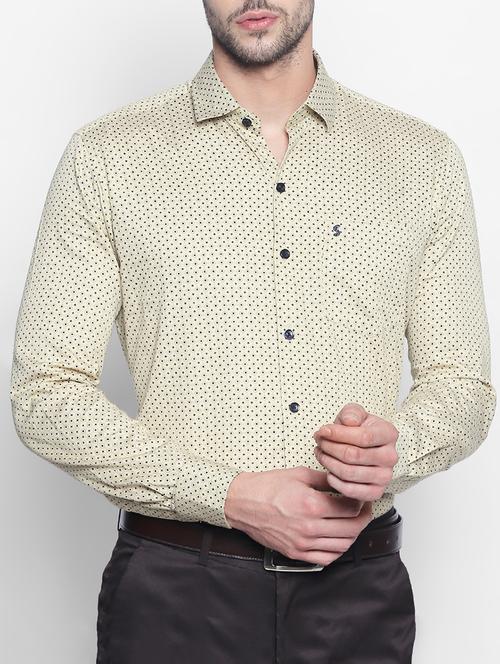 yellow cotton formal shirt - 15188542 - Very Small Image - 1