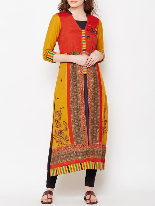 straight printed kurta - 15189596 - Very Small Image - 1