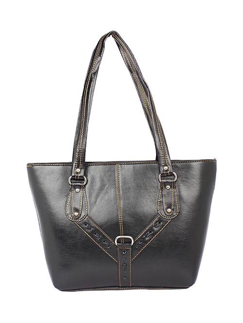 black leatherette regular handbag - 15189941 - Very Small Image - 1