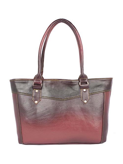 maroon leatherette (pu) regular handbag - 15189946 - Very Small Image - 1