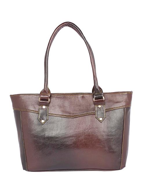 brown leatherette (pu) handbag - 15189947 - Very Small Image - 1