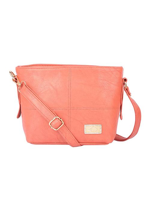 orange leatherette (pu) sling bag - 15189998 - Very Small Image - 1
