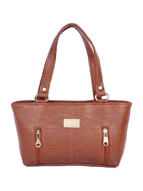 brown leatherette (pu) handbag - 15190015 - Very Small Image - 1