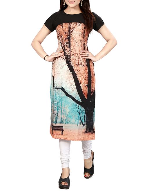 digital print straight kurta - 15191333 - Very Small Image - 1