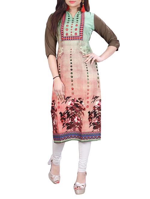 digital print straight kurta - 15191348 - Very Small Image - 1