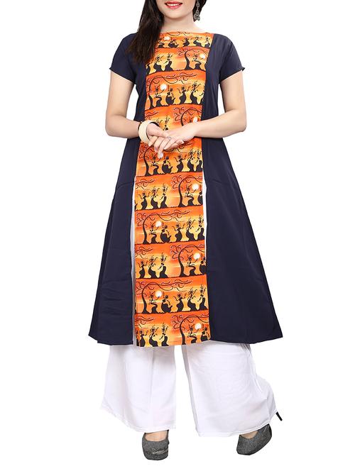 double slit a-line kurta - 15191371 - Very Small Image - 1