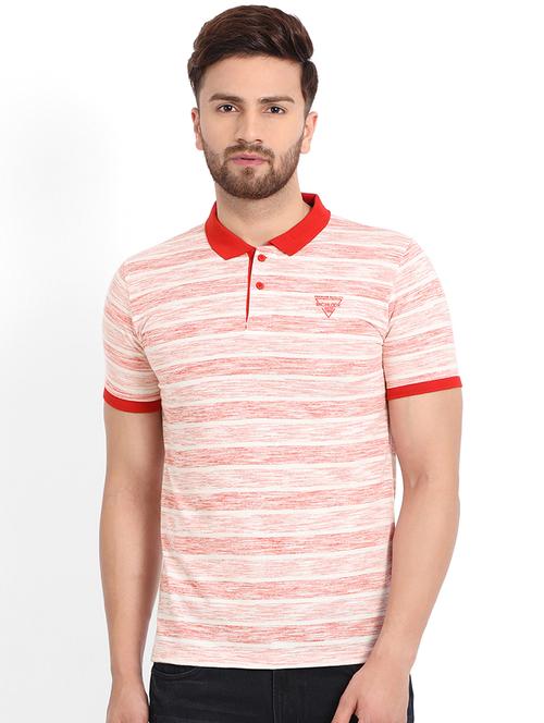 red cotton blend polo t-shirt - 15192947 - Very Small Image - 1