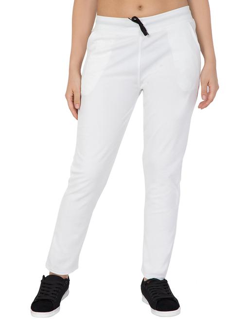 white solid track pants - 15193440 - Very Small Image - 1