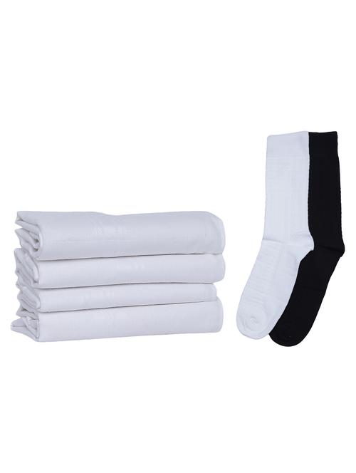 colored socks and white colored handkerchief combo - 15194427 - Very Small Image - 1