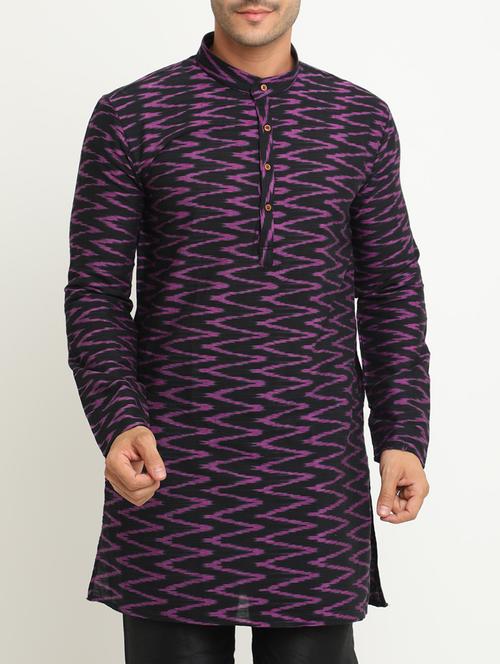 purple ikat kurta - 15196873 - Very Small Image - 1