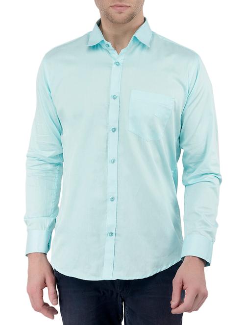 light blue cotton casual shirt - 15197655 - Very Small Image - 1