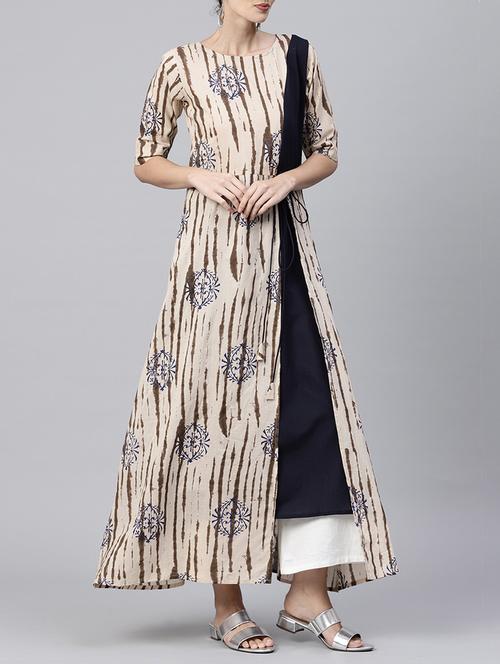 printed layered kurta - 15197835 - Very Small Image - 1