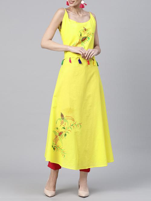 a-line kurta with tassels - 15197867 - Very Small Image - 1
