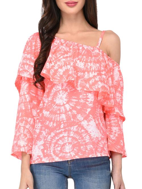 single shoulder tie and dye top - 15198562 - Very Small Image - 1