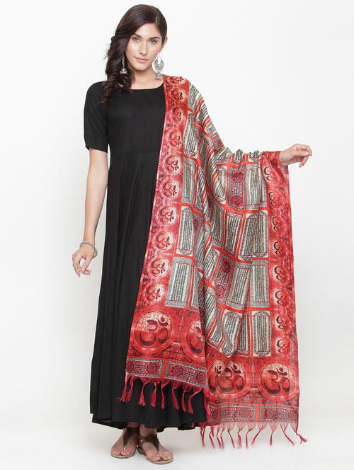 offwhite art silk dupatta - 15198954 - Very Small Image - 1