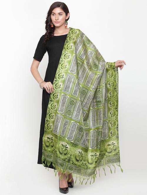 green art silk dupatta - 15198958 - Very Small Image - 1
