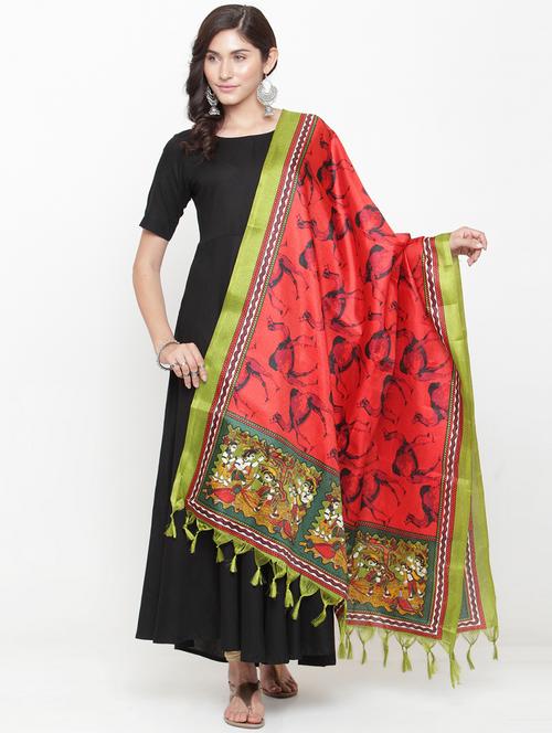 pink art silk dupatta - 15198984 - Very Small Image - 1