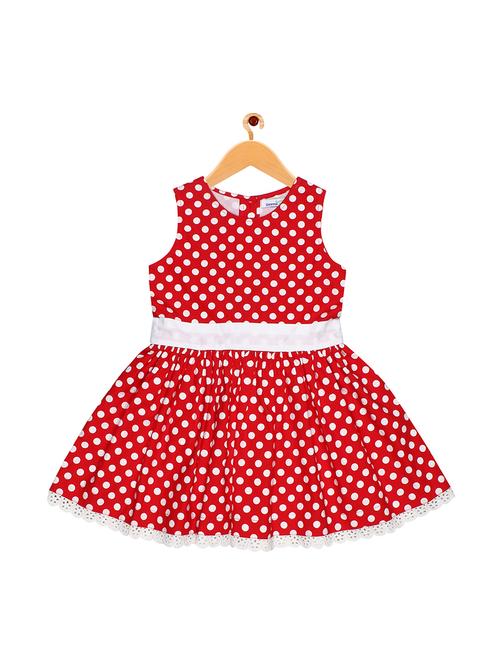 red cotton frock - 15199115 - Very Small Image - 1