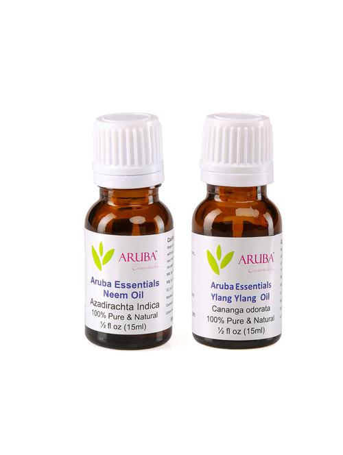 aruba essentials neem oil & ylang ylang oil 100% undiluted combo of 15 ml each - 15199361 - Very Small Image - 1