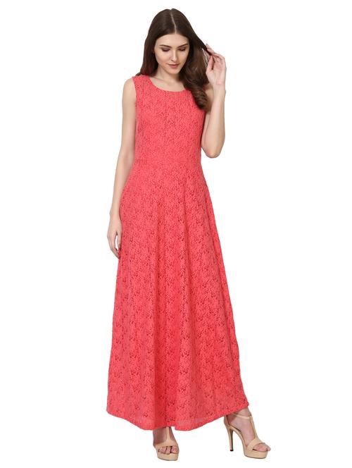 flower lace maxi dress - 15199376 - Very Small Image - 1