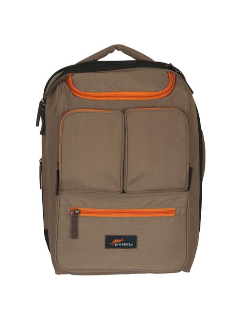 khakhi polyester backpack - 15199478 - Very Small Image - 1