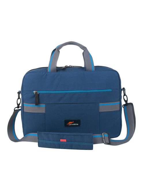navy blue polyester laptop bag - 15199948 - Very Small Image - 1
