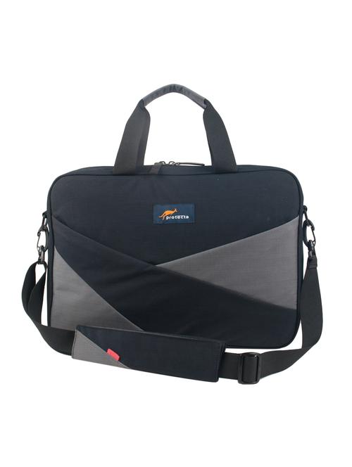 black & grey polyester laptop bag - 15199950 - Very Small Image - 1
