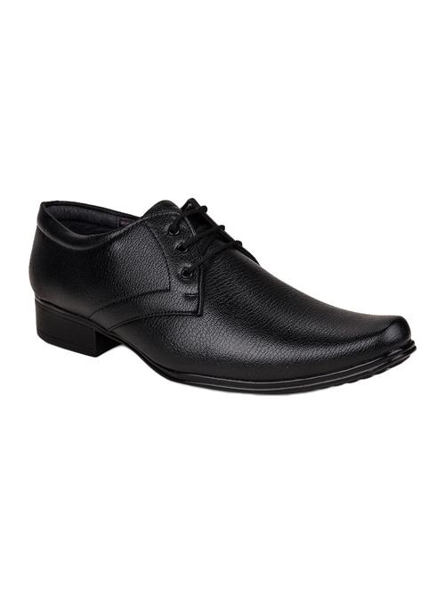 black leatherette lace-up derby - 15200084 - Very Small Image - 1