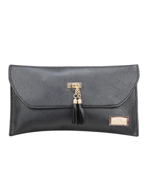 black leatherette (pu) regular clutch - 15200163 - Very Small Image - 1