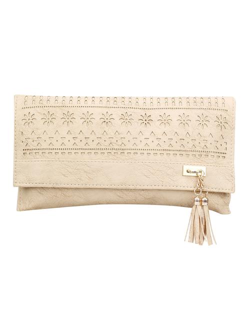 beige leatherette (pu) regular clutch - 15200171 - Very Small Image - 1