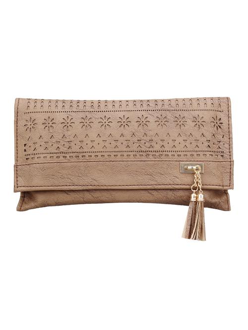 brown leatherette regular clutch - 15200172 - Very Small Image - 1