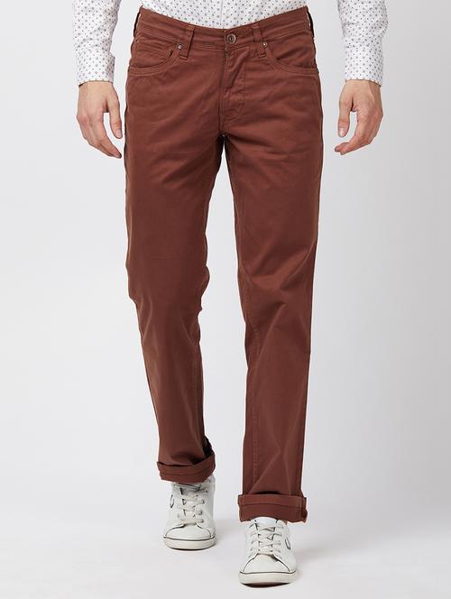 brown cotton chinos - 15201719 - Very Small Image - 1