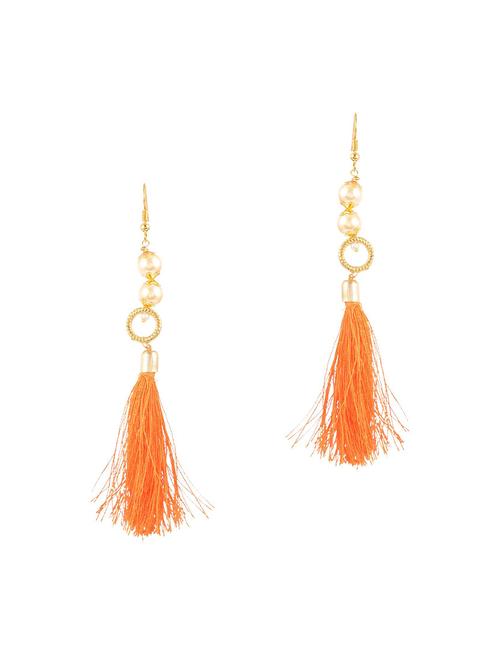 pink metal drop earring - 15202403 - Very Small Image - 1