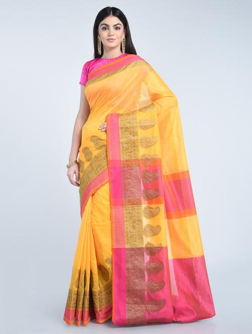 zari bordered saree with blouse - 15202470 - Very Small Image - 1