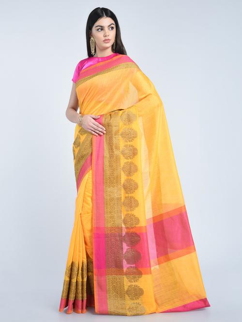 zari bordered saree with blouse - 15202476 - Very Small Image - 1