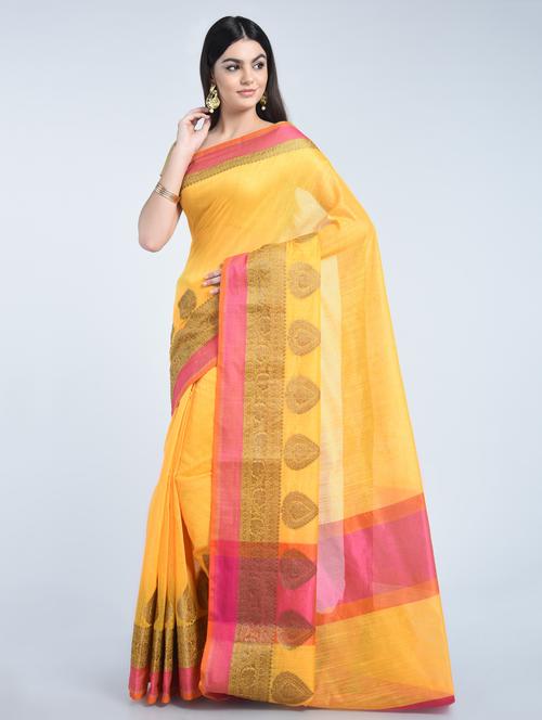 zari bordered saree with blouse - 15202488 - Very Small Image - 1