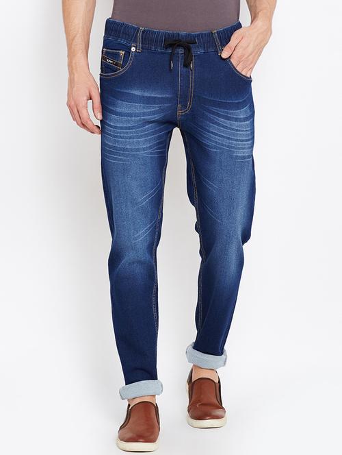 blue cotton washed jeans - 15202714 - Very Small Image - 1